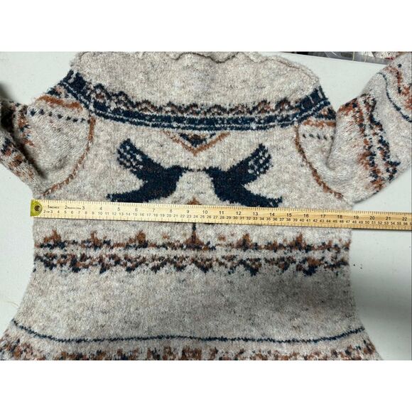 New Anthropologie Pilcro Long-Sleeve Mock-Neck Bird Jumper Size M - Picture 10 of 13